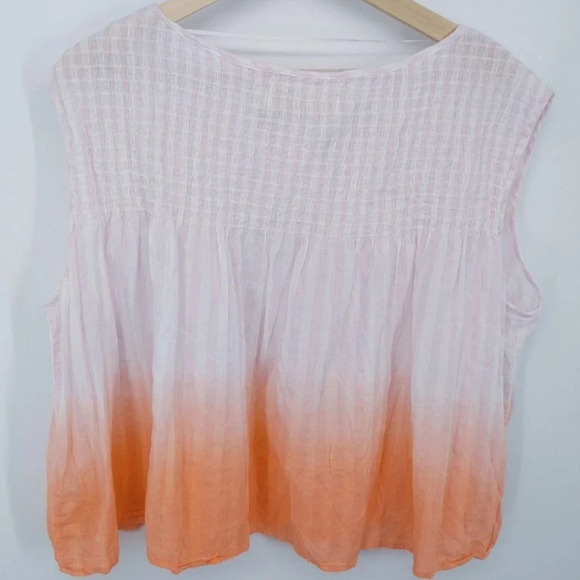 Free People Little Bit of Something Ombré Blouse S - Picture 4 of 7